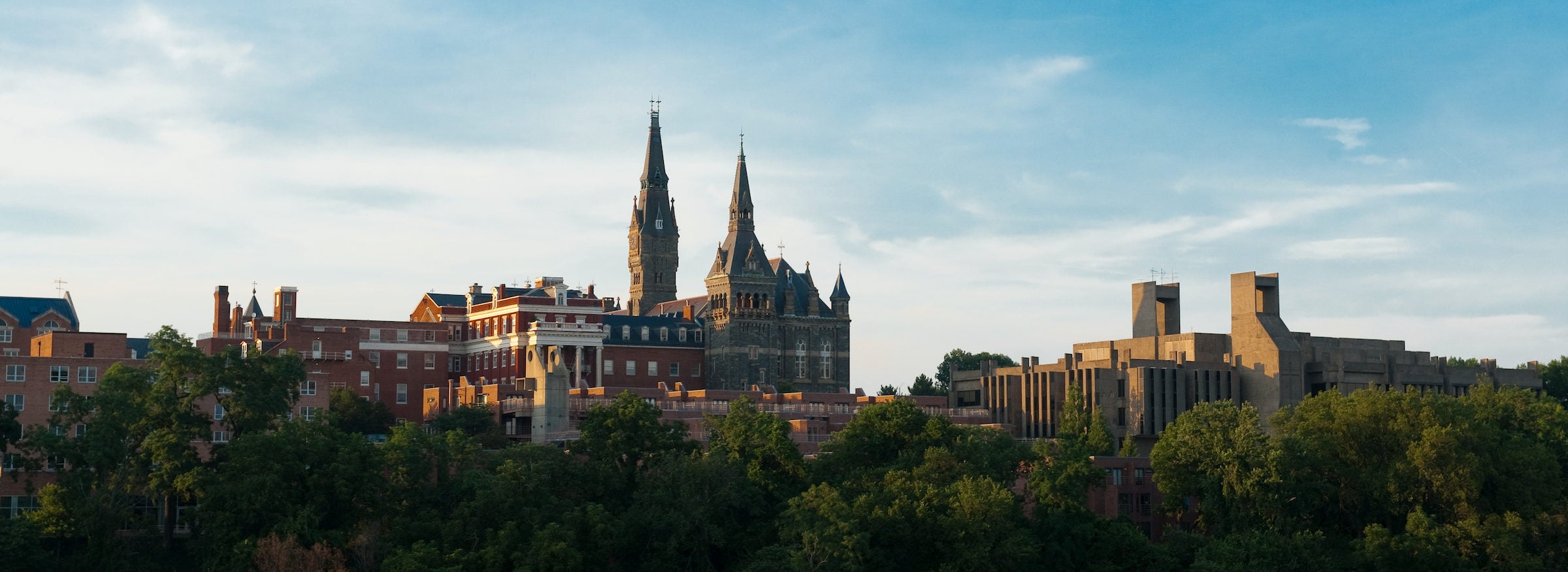 Georgetown University campus photographed from a distance