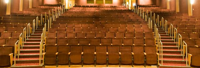 Seats inside Gonda Theatre